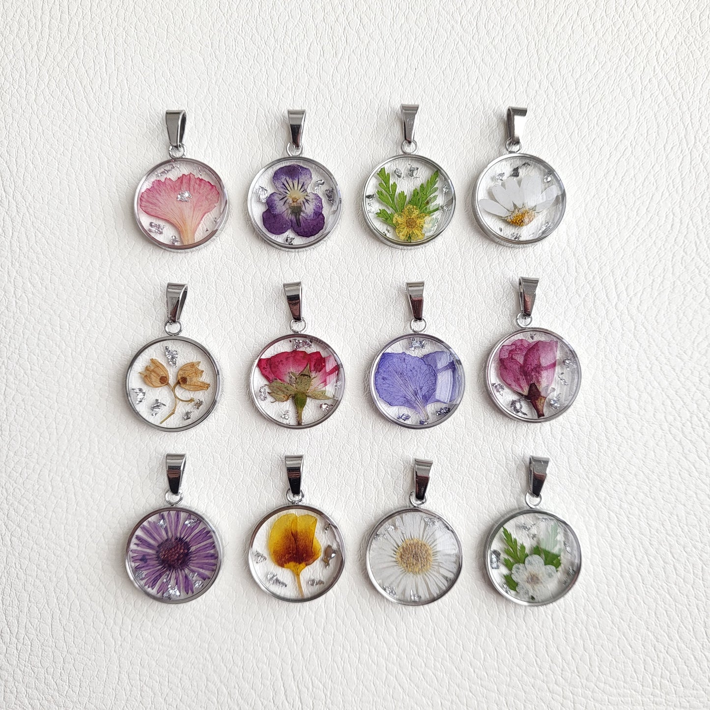 Birth Month Flower Necklace (Gold or Silver)