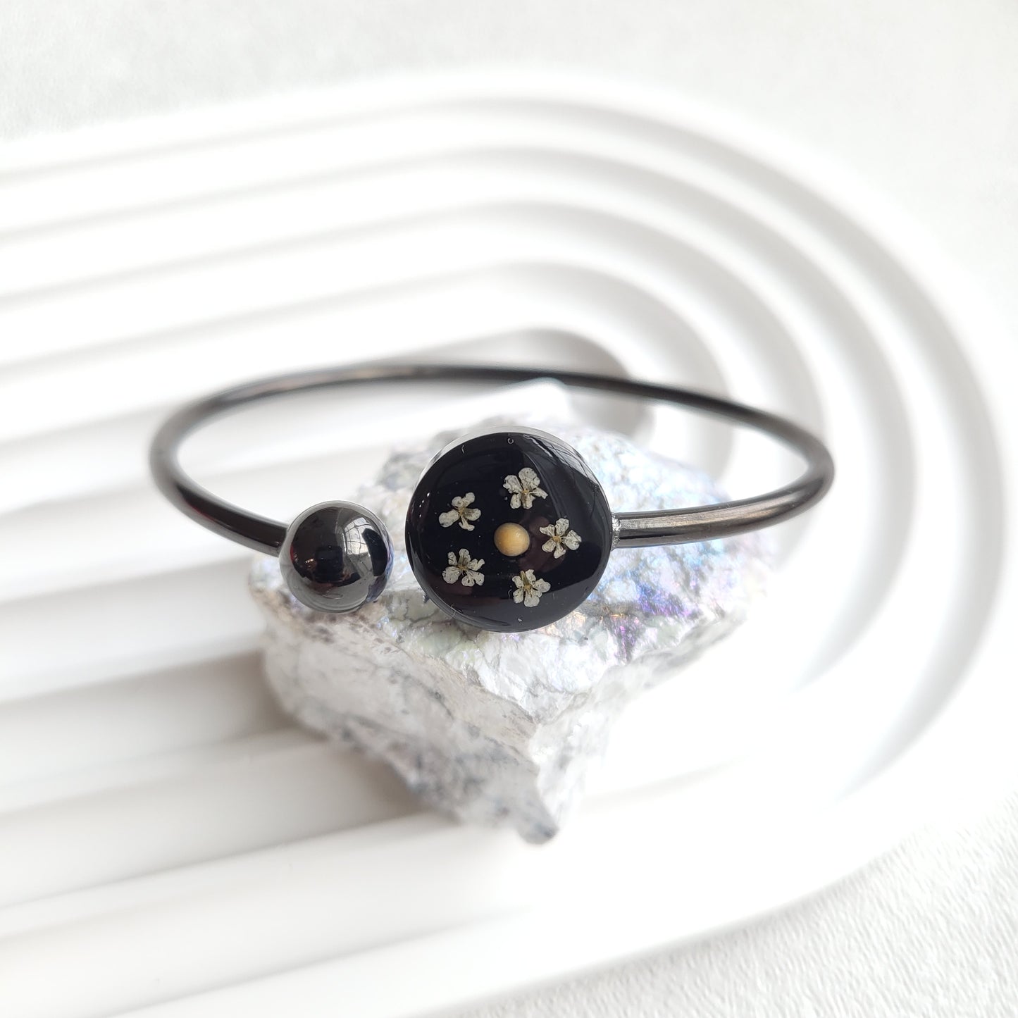 Mustard Seed Bangle Bracelet (Gold, Silver, Rose Gold, or Black)