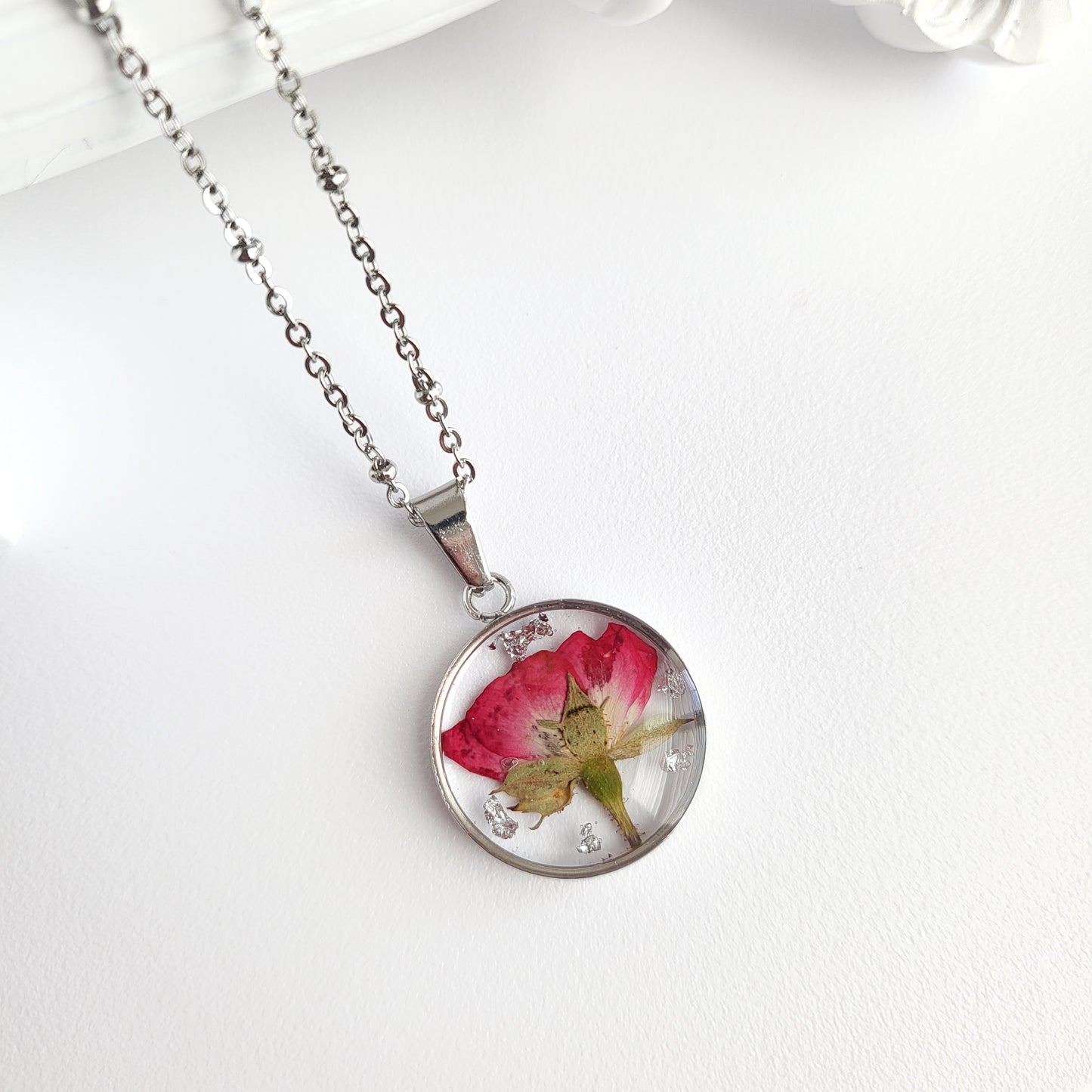 Birth Month Flower Necklace (Gold or Silver)