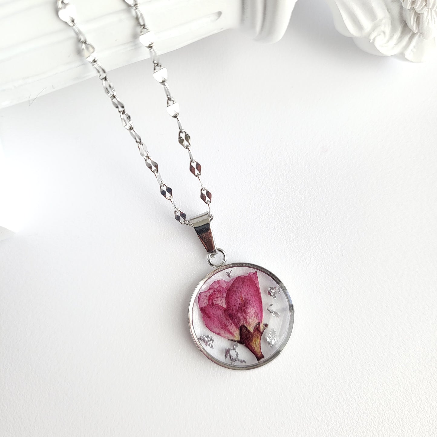 Birth Month Flower Necklace (Gold or Silver)