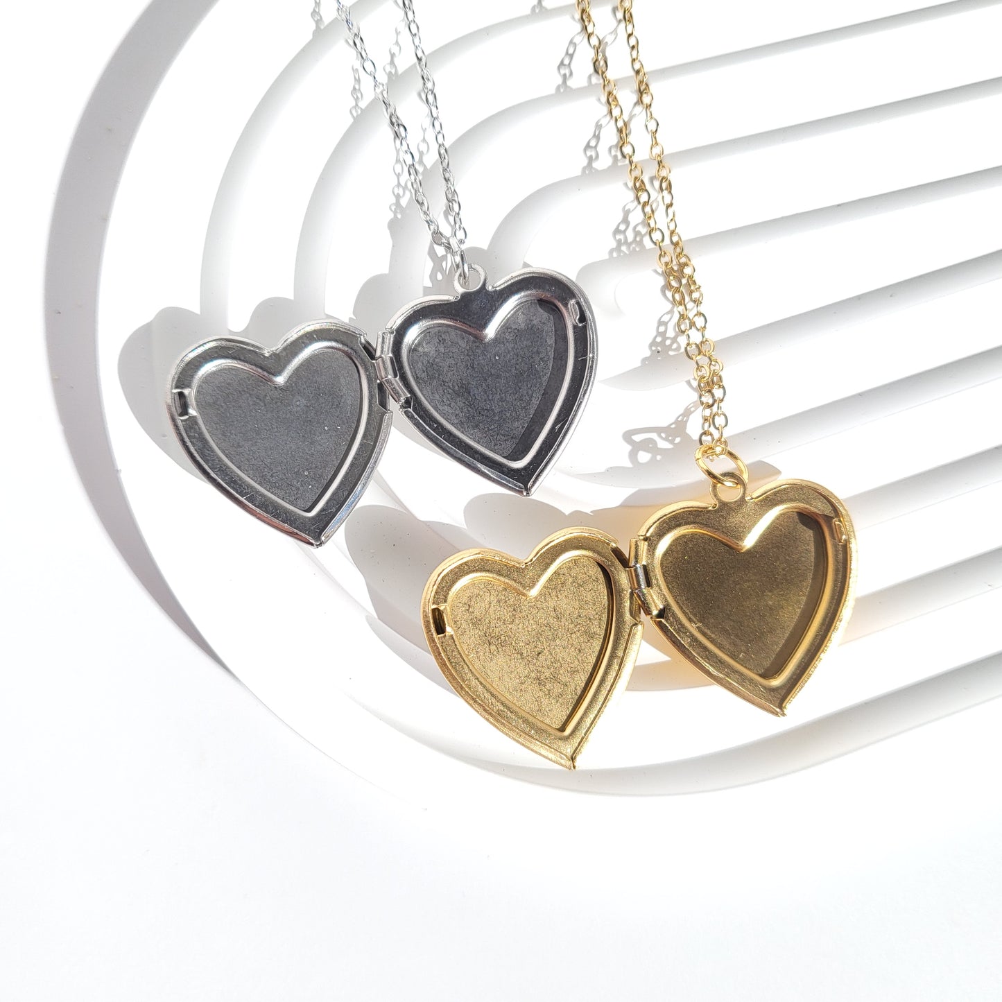 Forget Me Not Heart Photo Locket (Gold or Silver)
