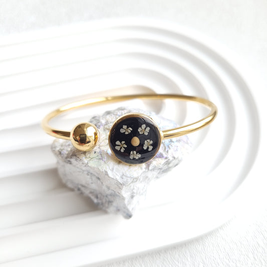 Mustard Seed Bangle Bracelet (Gold, Silver, Rose Gold, or Black)